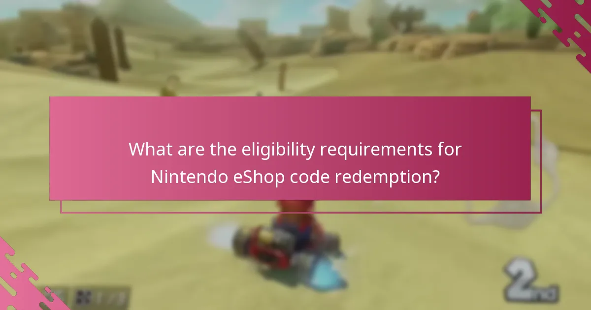 What are the common pitfalls during the Nintendo eShop code redemption process?