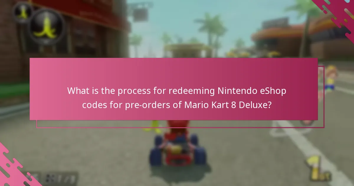 What restrictions apply to Nintendo eShop code redemption for pre-orders?